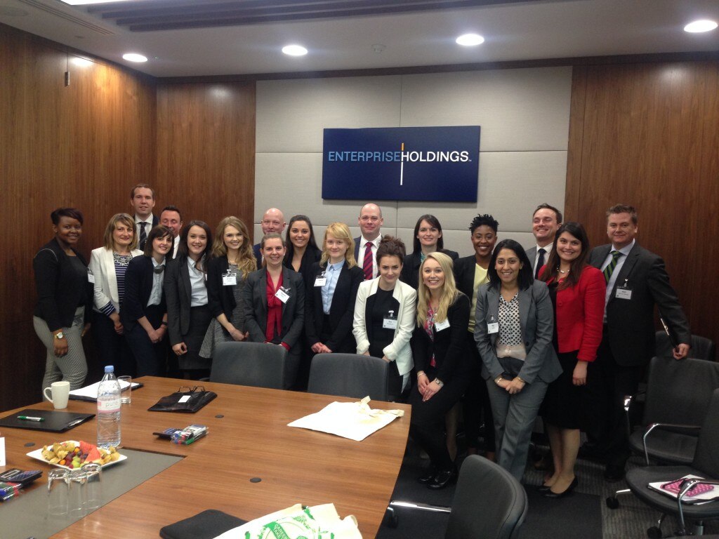 Enterprise Interns in a conference room